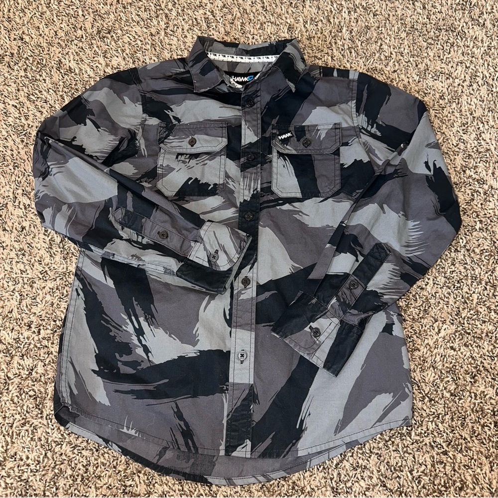 Camouflage Button-Up Shirt